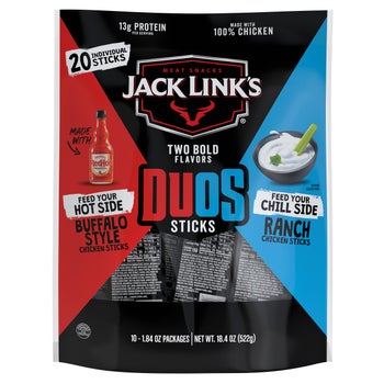 Jack Link's Duos Chicken Sticks, Buffalo Style And Ranch, 1.84 oz