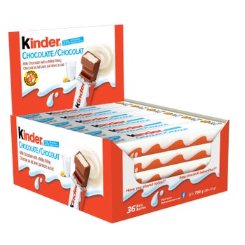 Kinder Milk Chocolate Bars, 36 × 21 g
