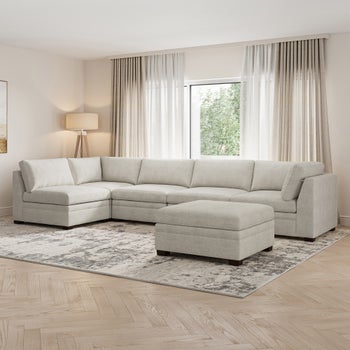 Costco Thomasville Tisdaleモジュラーソファ 6ピース Thomasville Tisdale Modular Sectional 6-piece Taupe with Storage