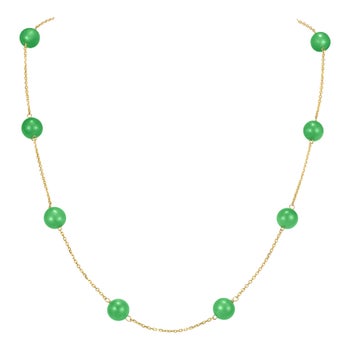 8 mm Dyed Jade Bead Necklace