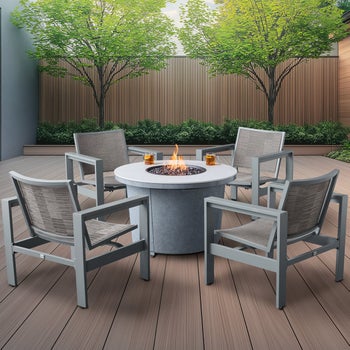 Milo 5-piece Patio Seating Set with Fire Table | Costco