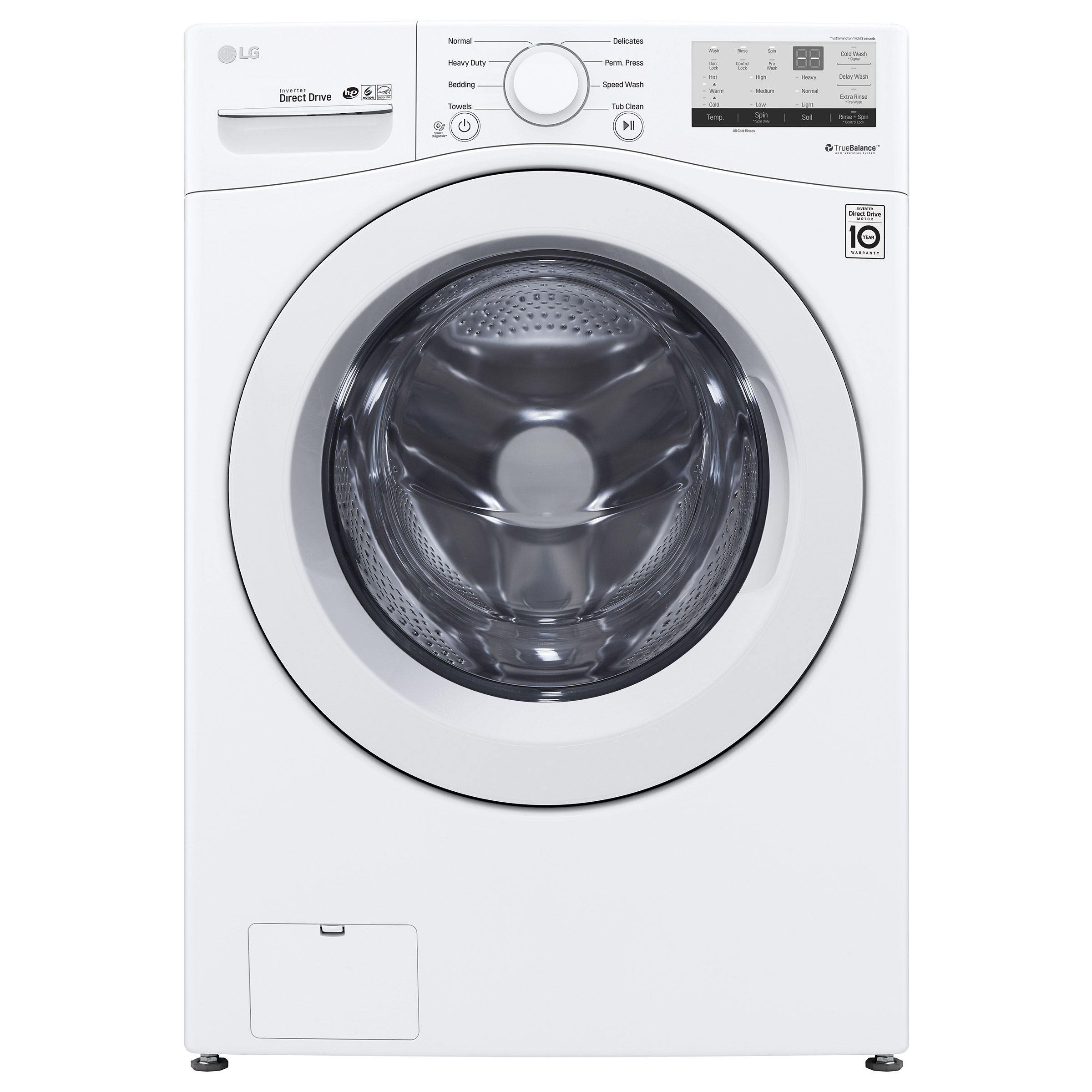 LG White 5.2 cu. Ultra Large Front Load Washer Costco