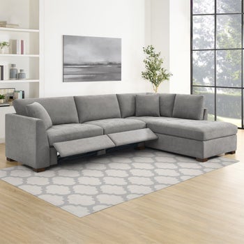 Thomasville Miles Fabric Sectional with Power Footrest | Costco