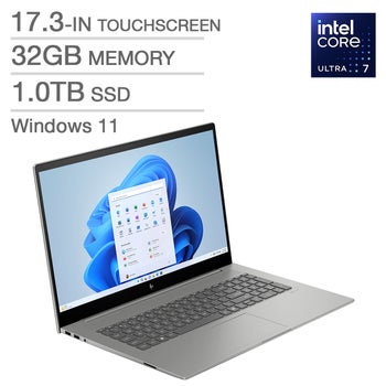 HP ENVY 17.3 in. Touchscreen Laptop, Intel Core Ultra 7 155H - 32GB RAM, 1TB SSD, Intel Arc