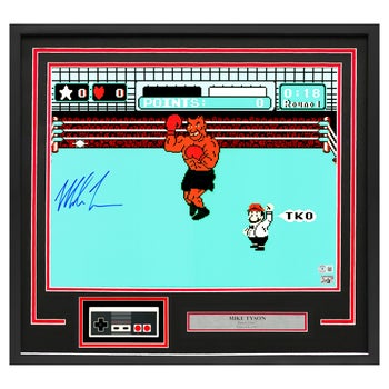 Mike Tyson Autographed Framed 16” x 20” Nintendo Punch-Out!! Photo