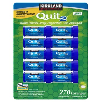 cigarette lozenges Kirkland Signature Quit, 2mg or 4mg, Mint Lozenges, 270 Pieces