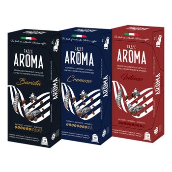 Caffé Aroma Variety Pack - Nespresso Compatible Capsules, 180-count