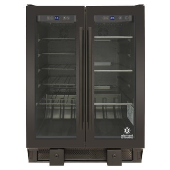 Vinotemp Butler Series 24 in. Touch Screen Dual Zone Wine and Beverage Cooler with French Doors
