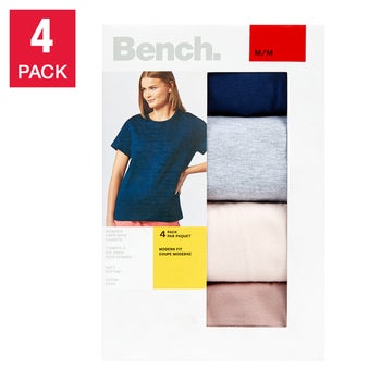 Bench Women’s Crew Neck T-Shirt, 4-pack
