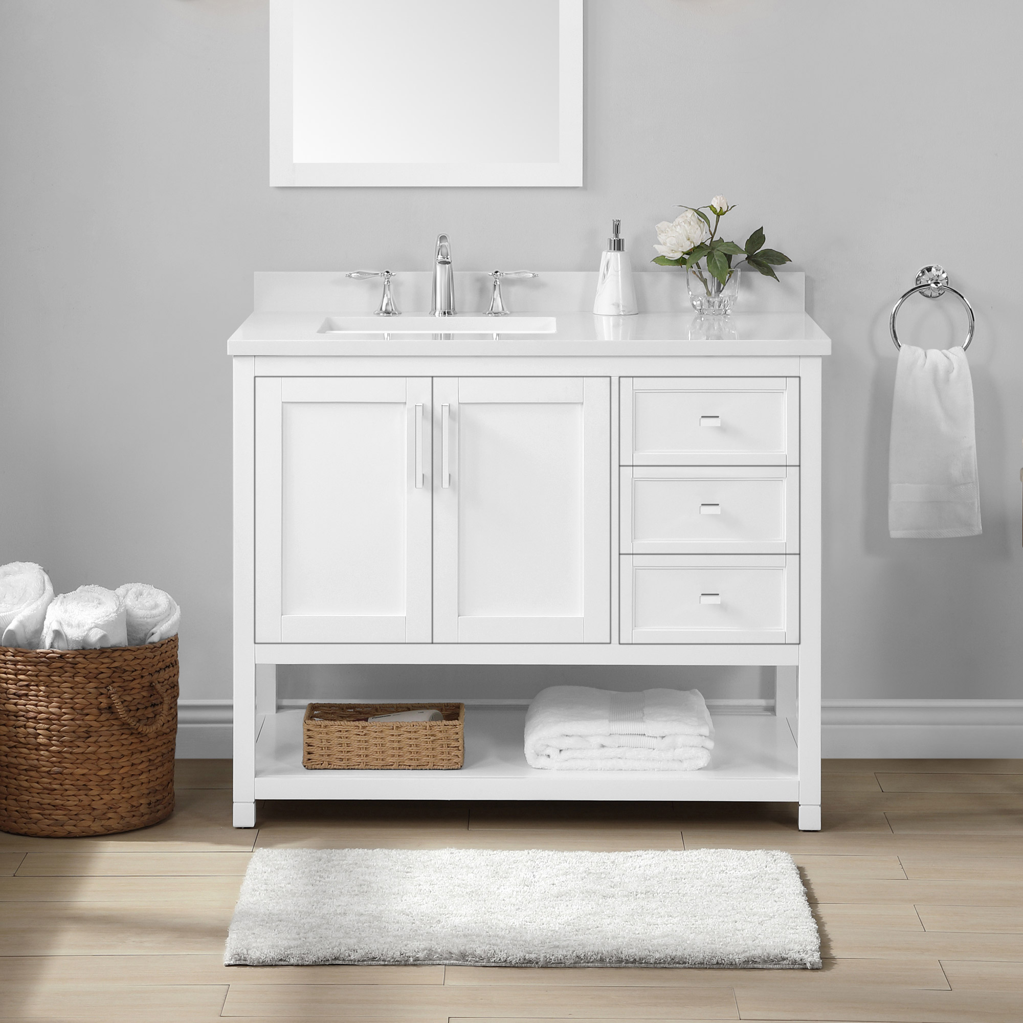 Ralph 42" White Vanity | Costco