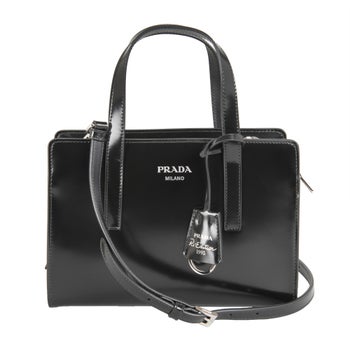 小物 PRADA Prada Brushed Leather Mini Bag Black | Costco