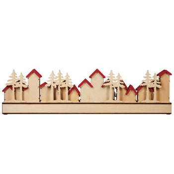 Costco Christmas Countdown Clock24日カウンター Holiday Wooden Village LED Advent Calendar 76.2 cm (30 in.) | Costco