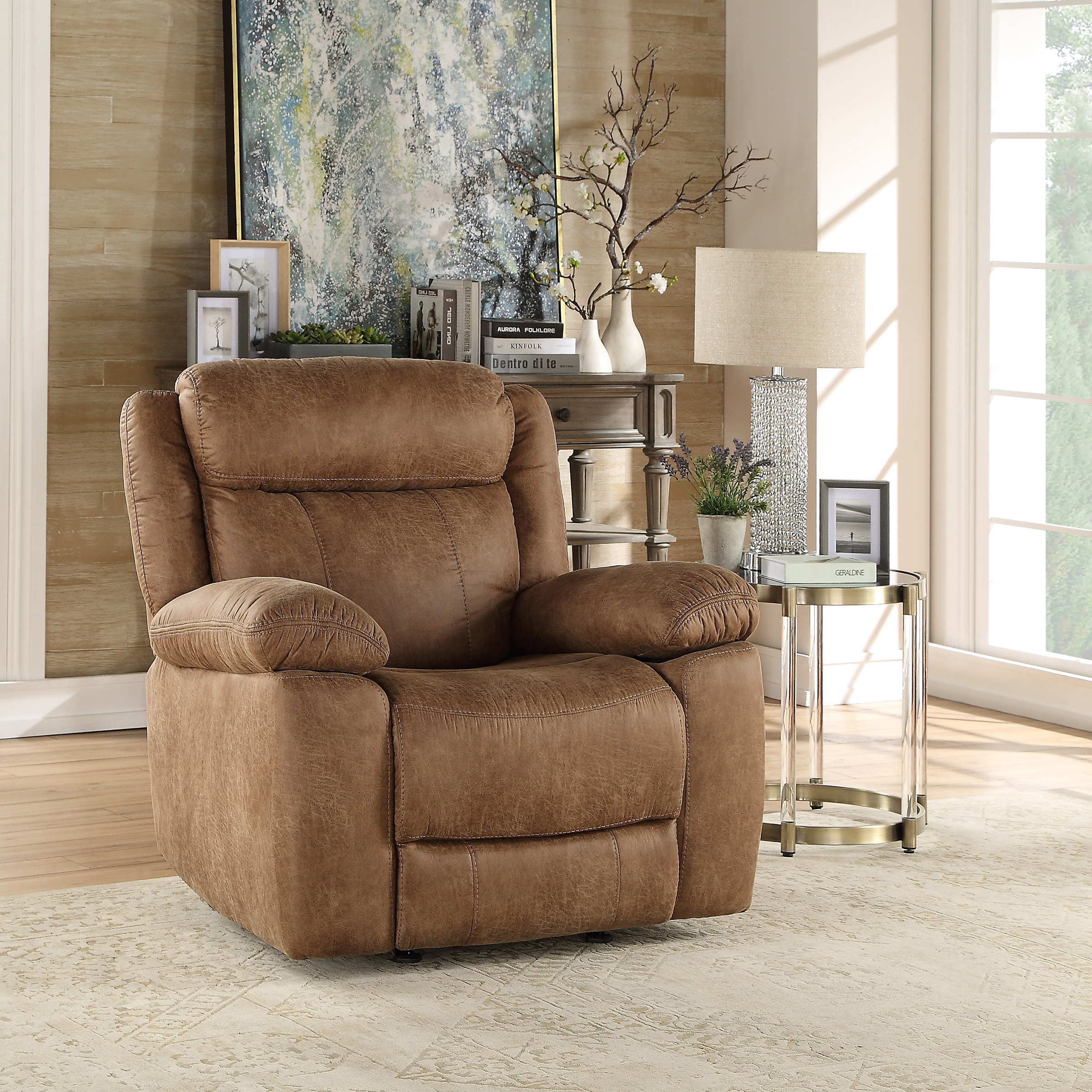 Kingsdown Fabric Manual Rocker Recliner with AC/USB charging port Costco