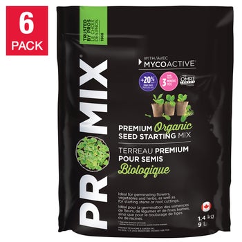 PROMIX Organic Seed Starting Mix, 6 x 9L