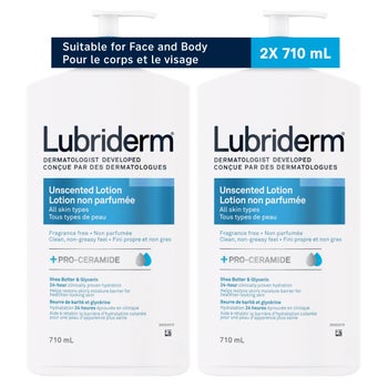 Lubriderm Unscented Lotion, 2 x 710 mL | Costco