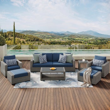 Atleisure Rafael 7-piece Woven Sectional Outdoor Deep Seating Set