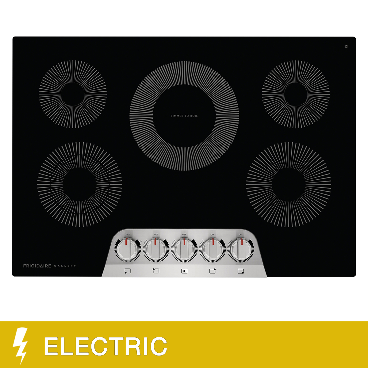 Frigidaire Gallery 30 in. Black Electric Cooktop with Keep Warm Zone
