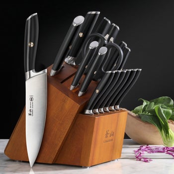 Cangshan L Series 17-piece German Steel Forged Knife Set in white