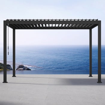 Mirador Adjustable Louvered Aluminum Pergola 10' x 13' | Costco