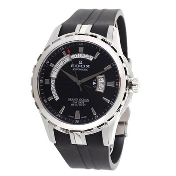 Edox Grand Ocean Black Dial Stainless Steel Automatic Men's Watch