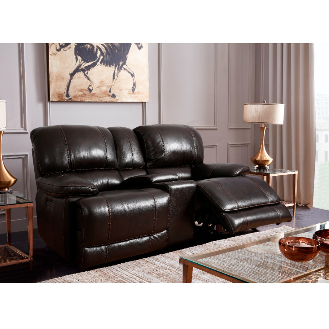 Leather Power Reclining Loveseat | Costco