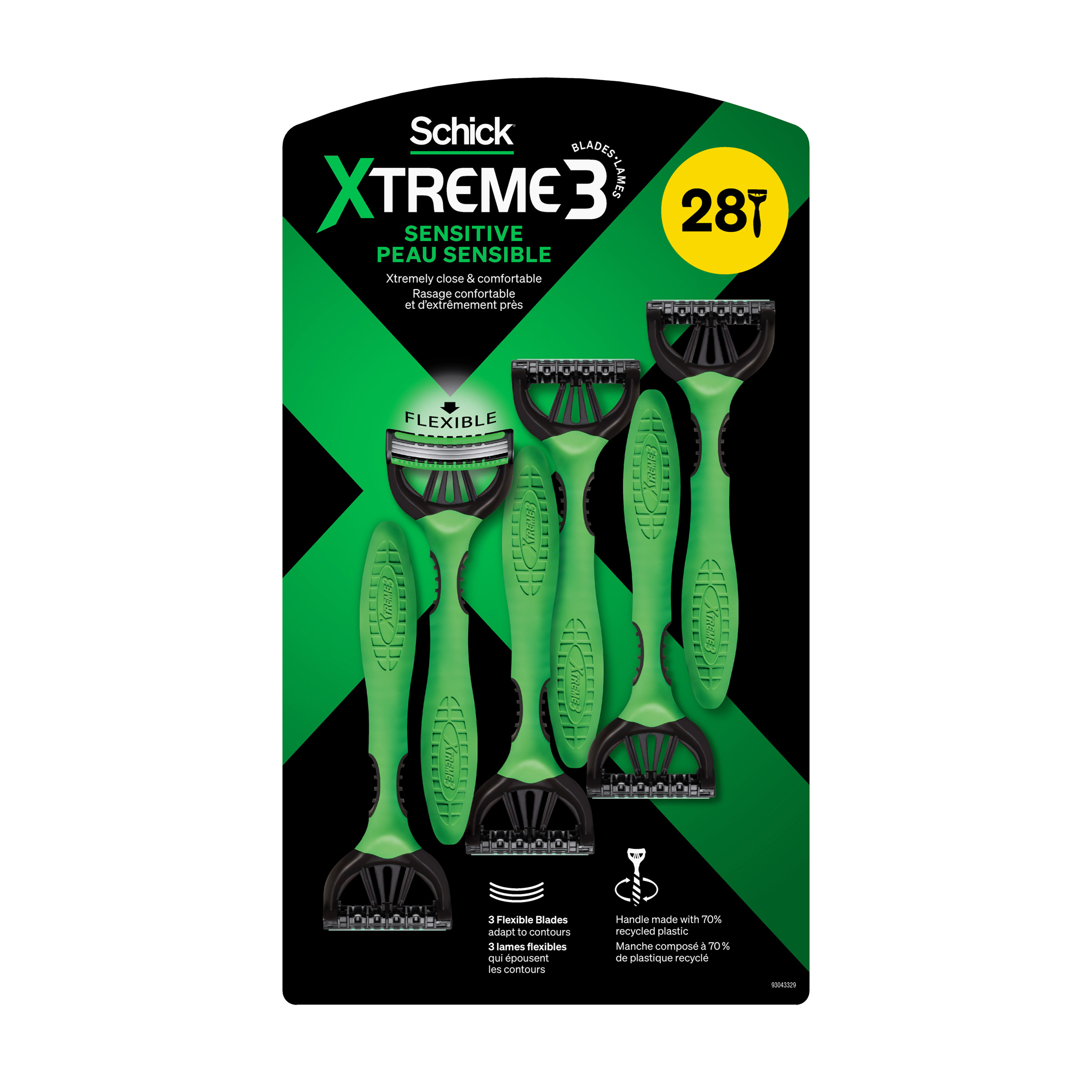 AiWaWa CA, Schick Xtreme3 Sensitive Skin Disposable Razors, 28