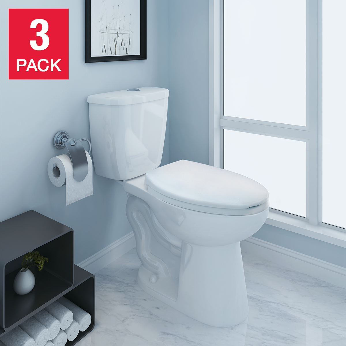 WaterRidge Twopiece Toilet, 3pack Costco