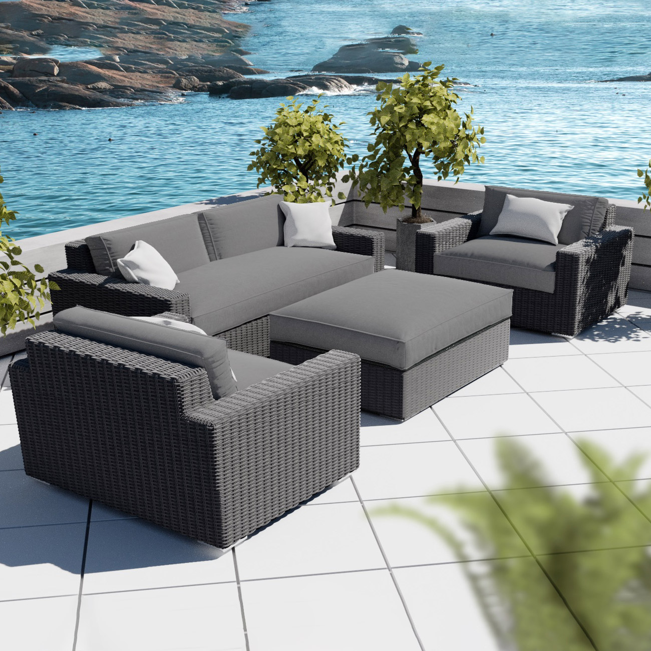 Turo 4piece Patio Conversation Set Costco