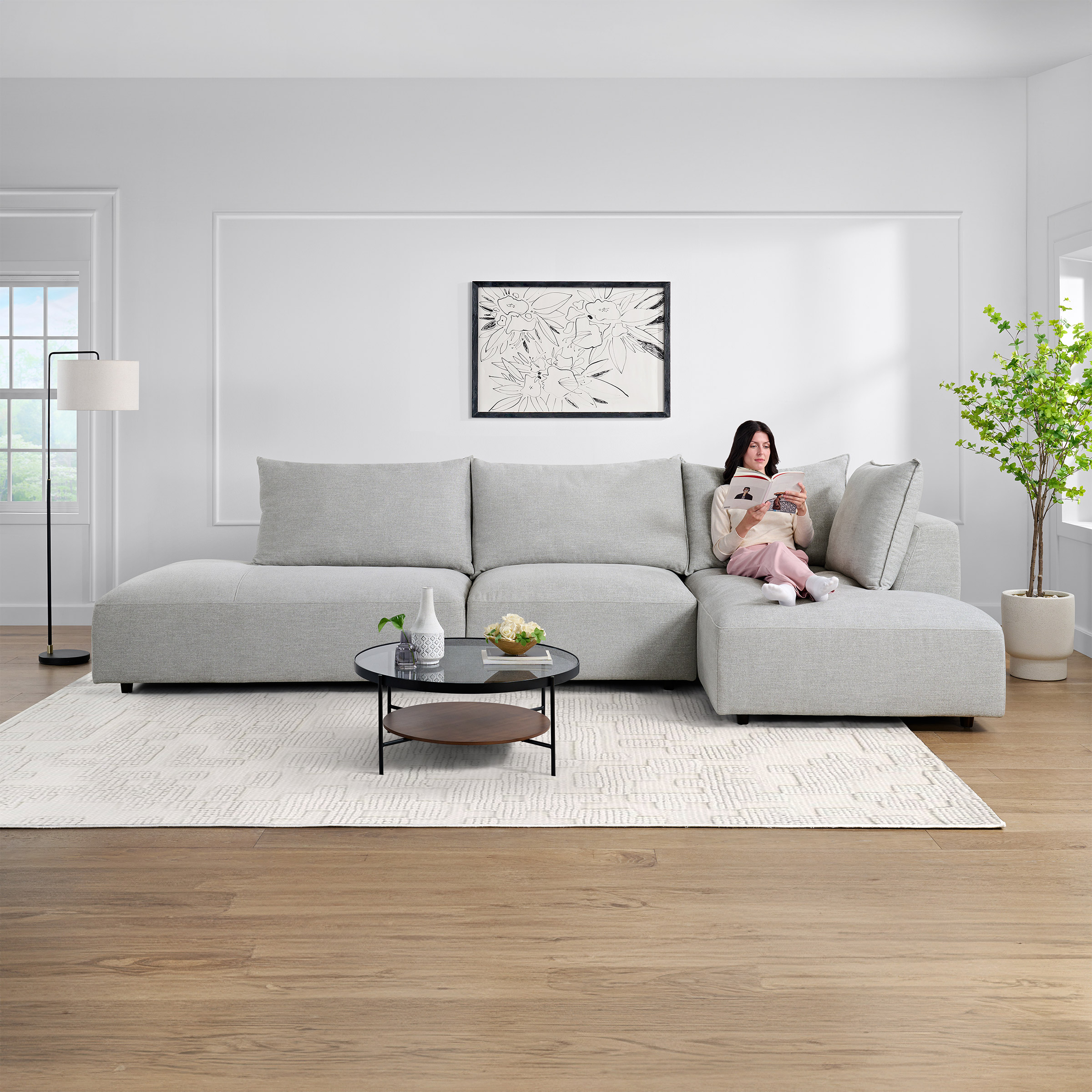 Macon 3-piece Fabric Modular Sectional