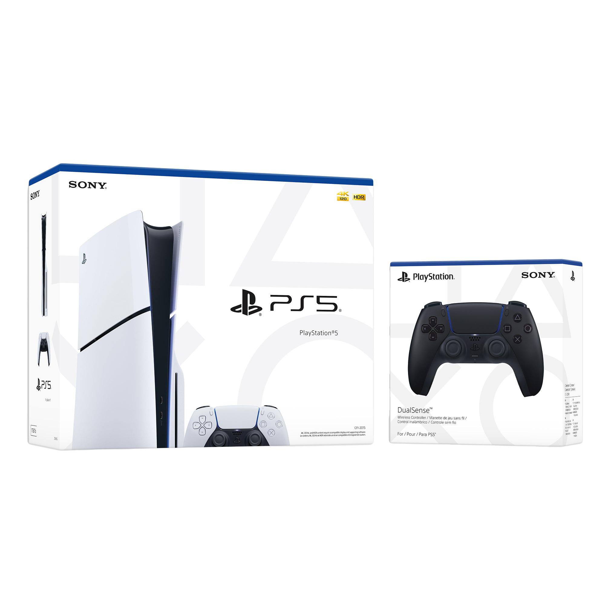 PlayStation - PlayStation5 CFI-1200A01　PS5 PlayStation 5 Slim Disc Console Bundle with Midnight Black