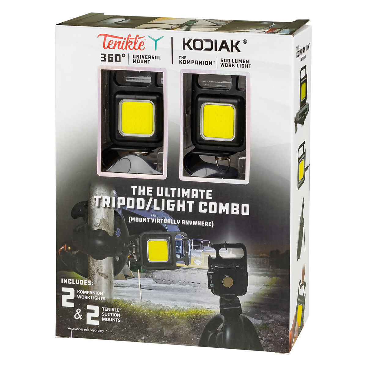 Tenikle 360° Universal Mount and Kodiak Kompanion Work Light, The