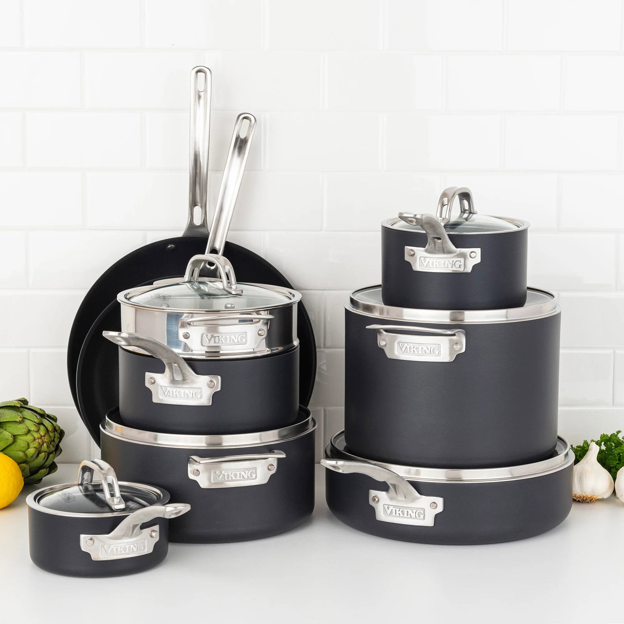 15-Piece Hard Anodized Cookware Set