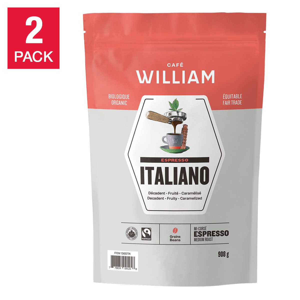 Café William Espresso Italiano Fair Trade and Organic Coffee