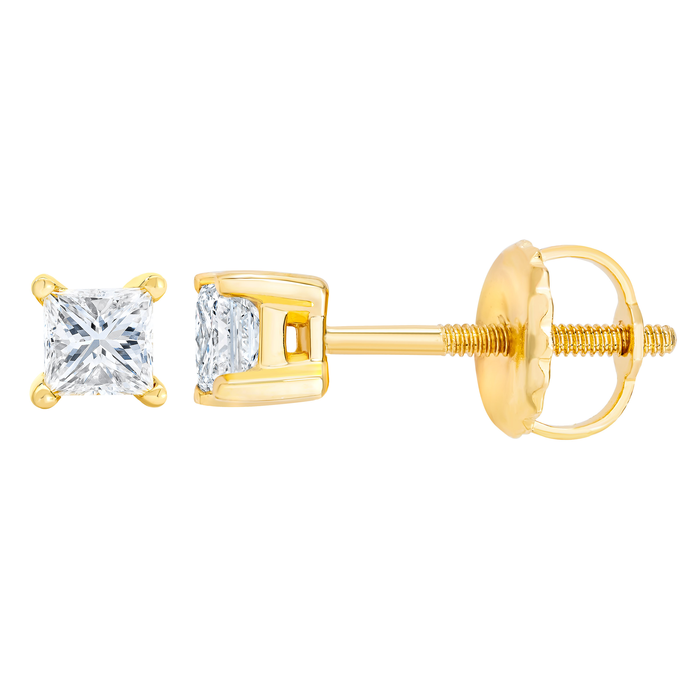 Princess Cut 0.30 ctw VS2 Clarity, I Color Diamond 14kt Gold