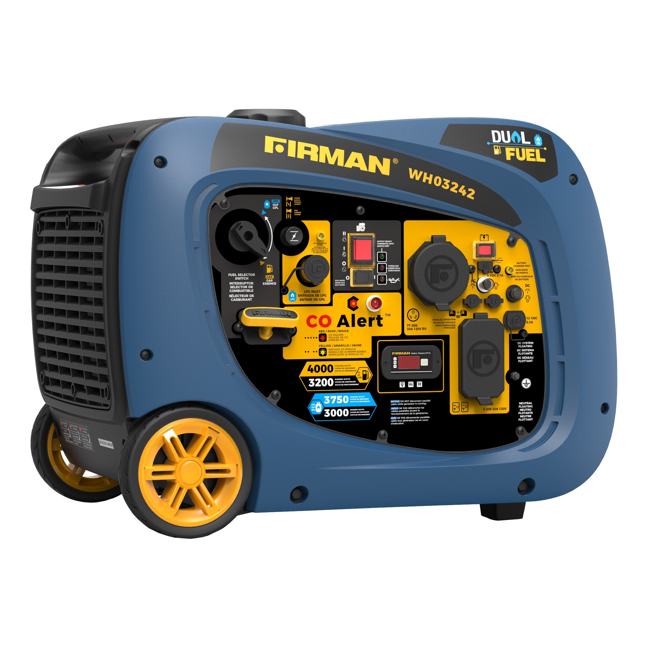 Firman 3200W Running / 4000W Peak Dual Fuel Inverter Generator