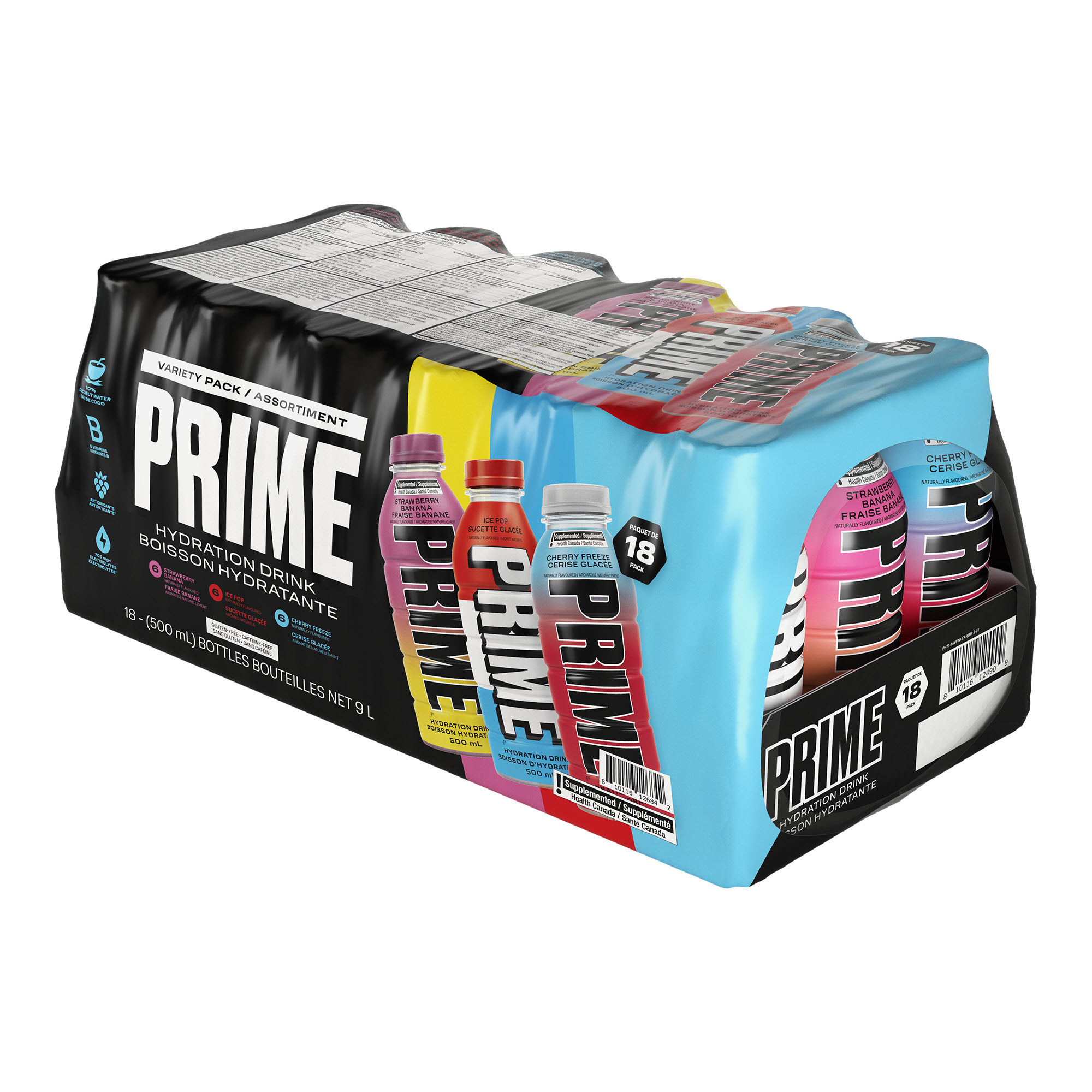 Prime Hydration Hydration Drink Variety Pack 500 mL, 18-pack | Costco