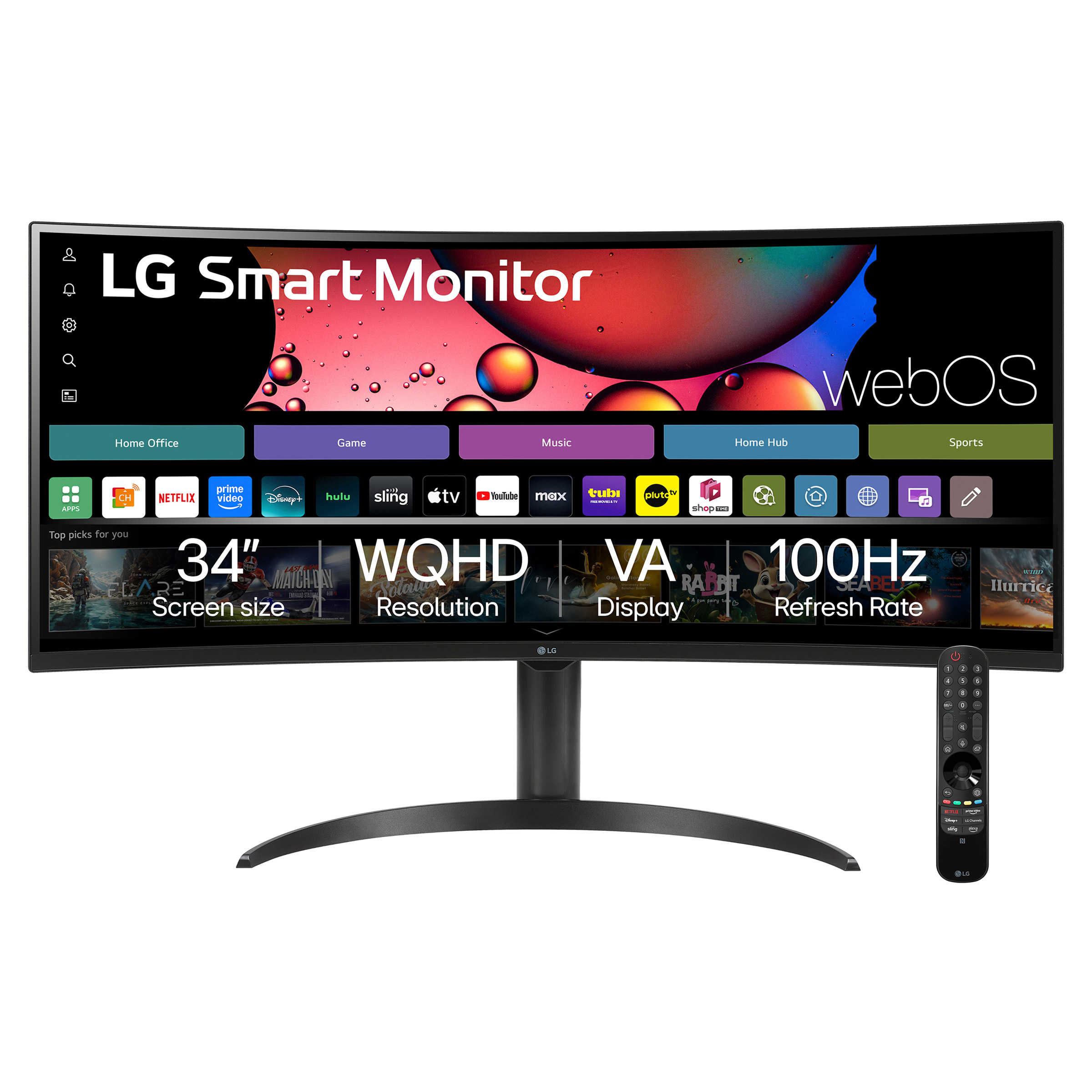 UltraWide™ 34 Inch QHD Curved Widescreen Monitor - 34WP65C-B