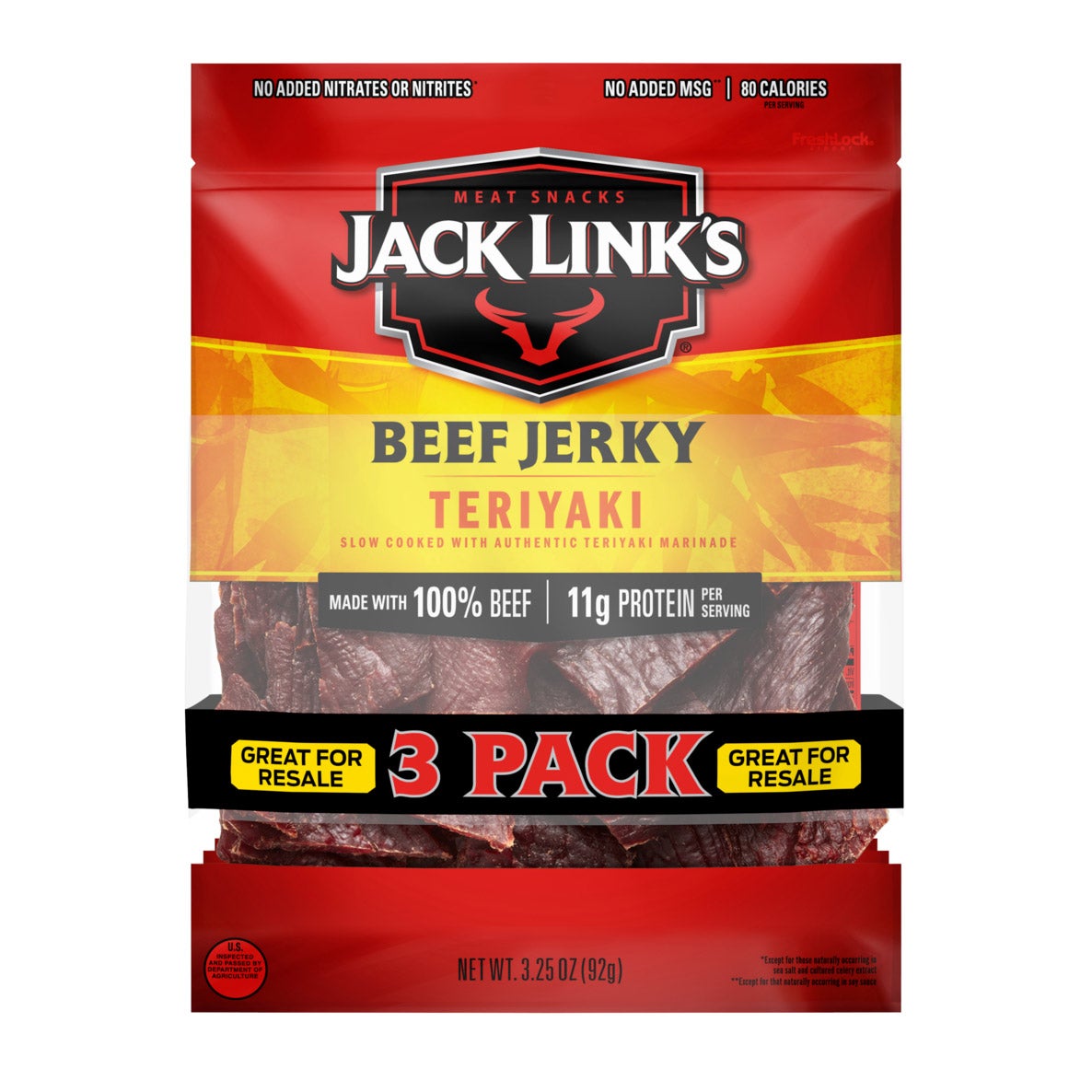 Jack Link's Beef Jerky, 3.25 oz, 3-Count