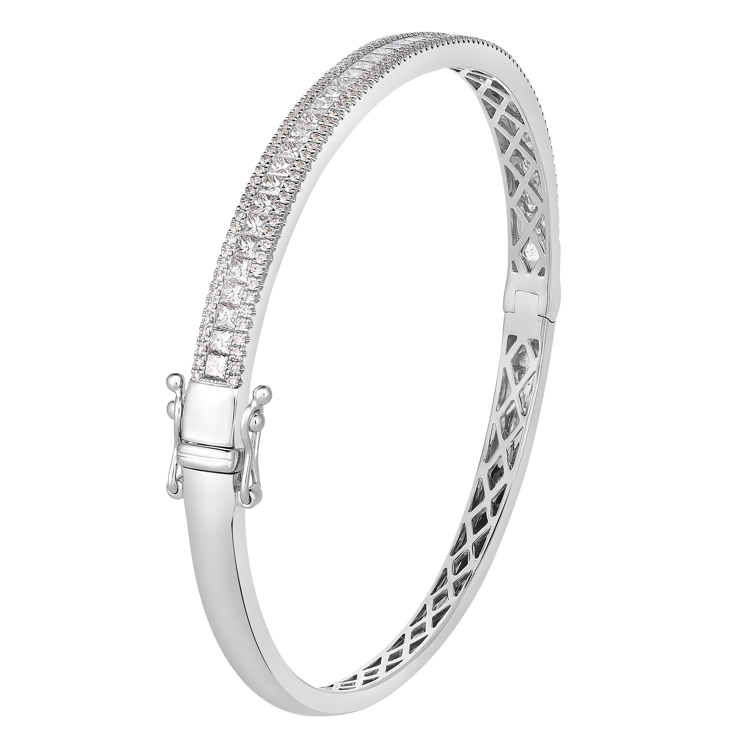 Princess Cut & Round Brilliant 2.48 ctw VS2 Clarity, I Color