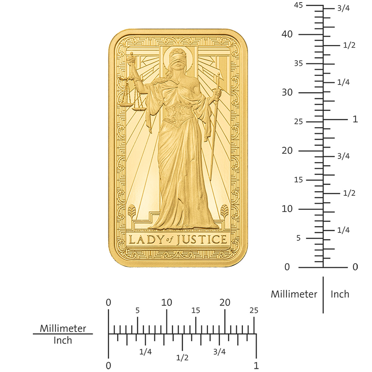 1 oz Gold Bar PAMP Suisse Lady of Justice (New in Assay) | Costco