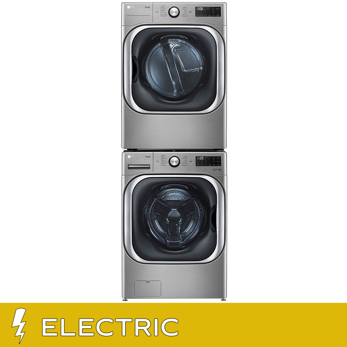 LG 5.2 cu. ft. Mega Capacity Front Load Washer and 9.0 cu. ft