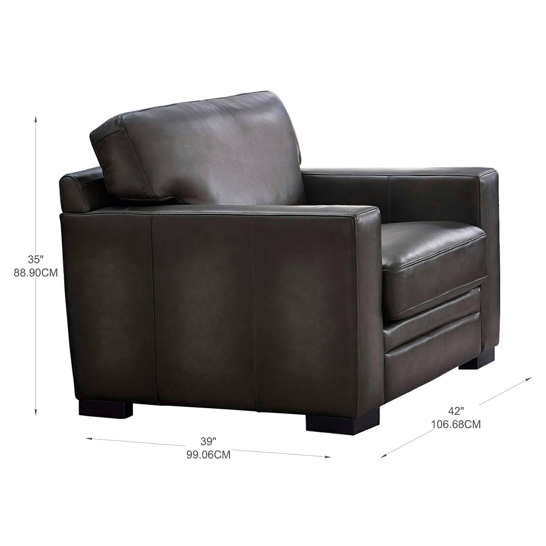 Luca Modern Top-grain Leather 3-piece Living Room Set | Costco