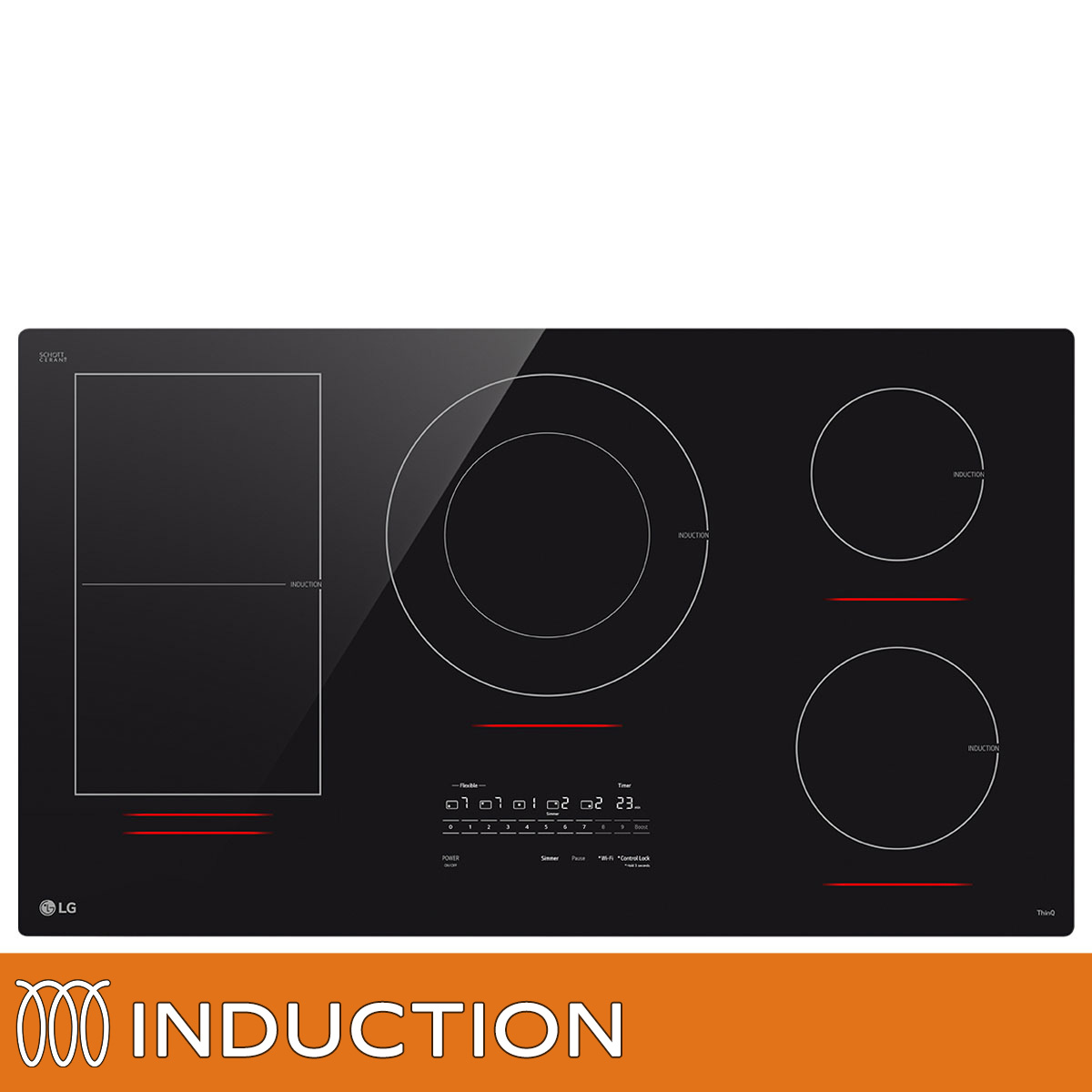 LG 36” Smart Induction Cooktop with UltraHeat 5.0kW Element | Costco