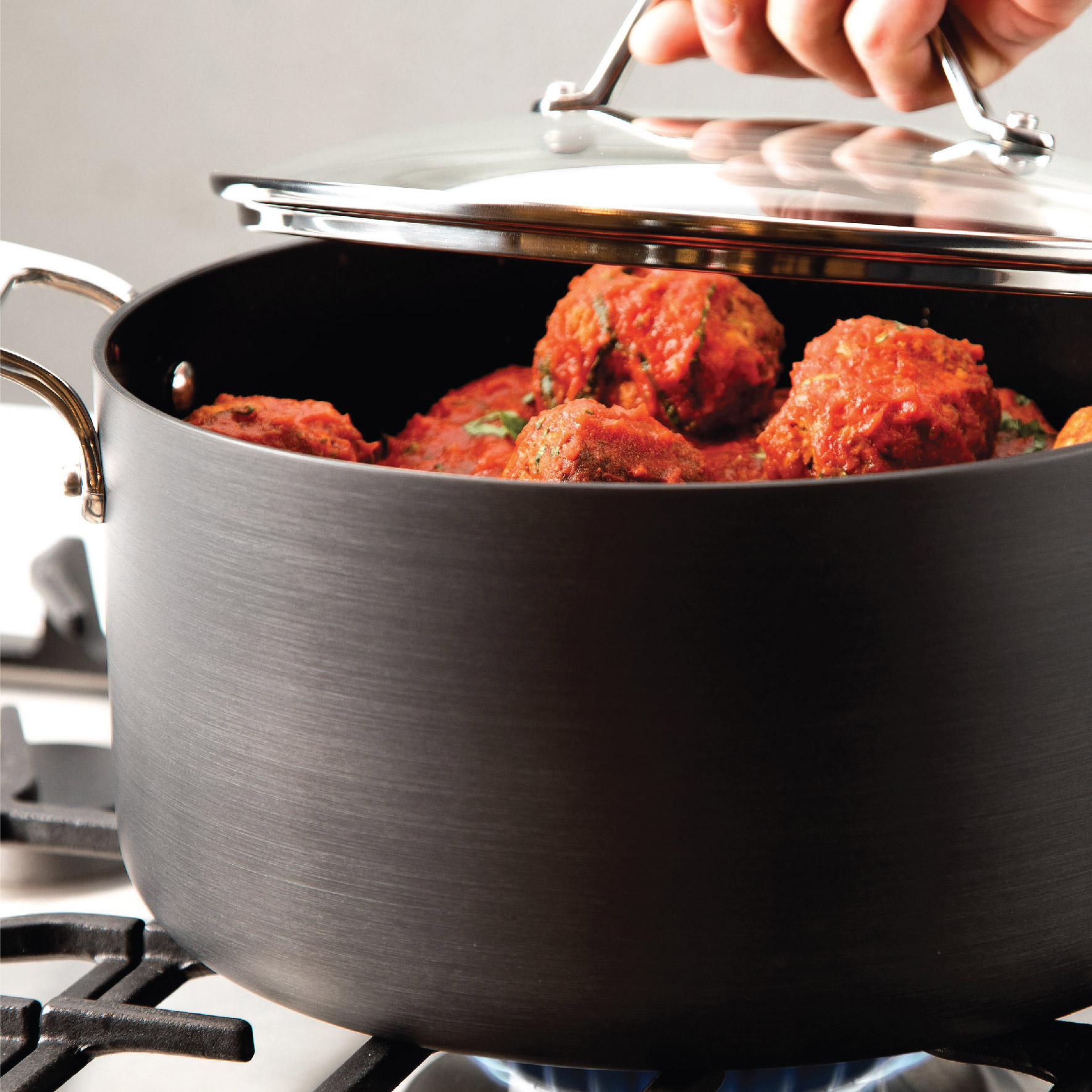 All-Clad 7-quart Hard Anodized Stock Pot with Glass Lid | Costco