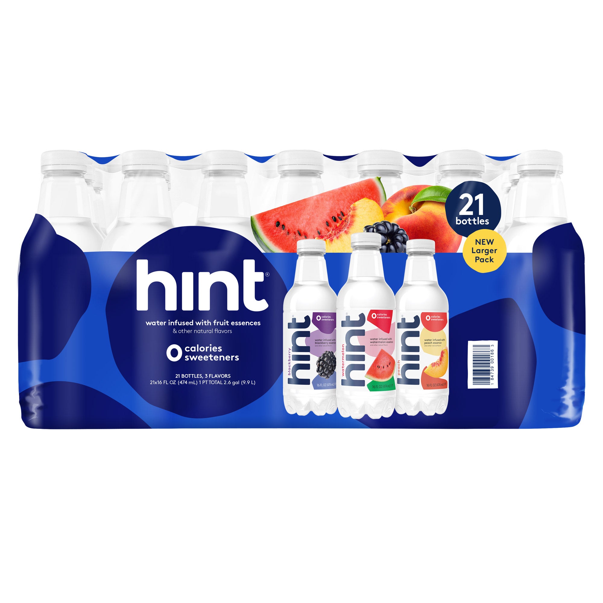 Hint Flavored Water, Variety Pack, 16 fl oz, 21-Count