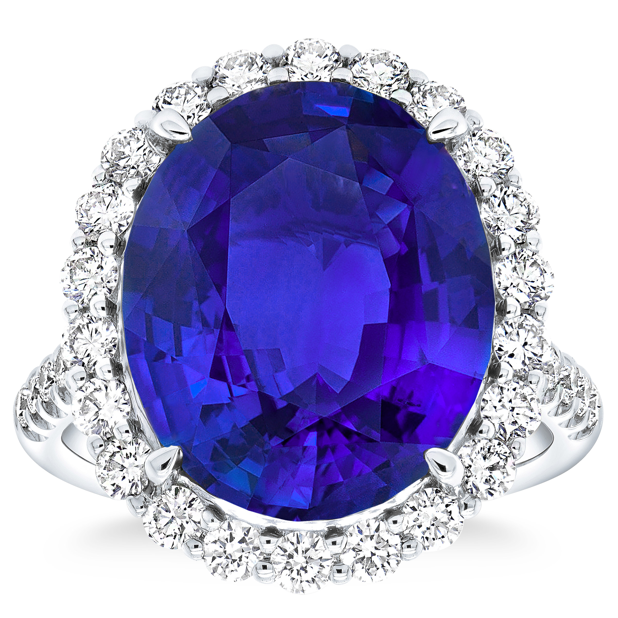 Kay Previously Owned Round-Cut Diamond Halo Twist Shank