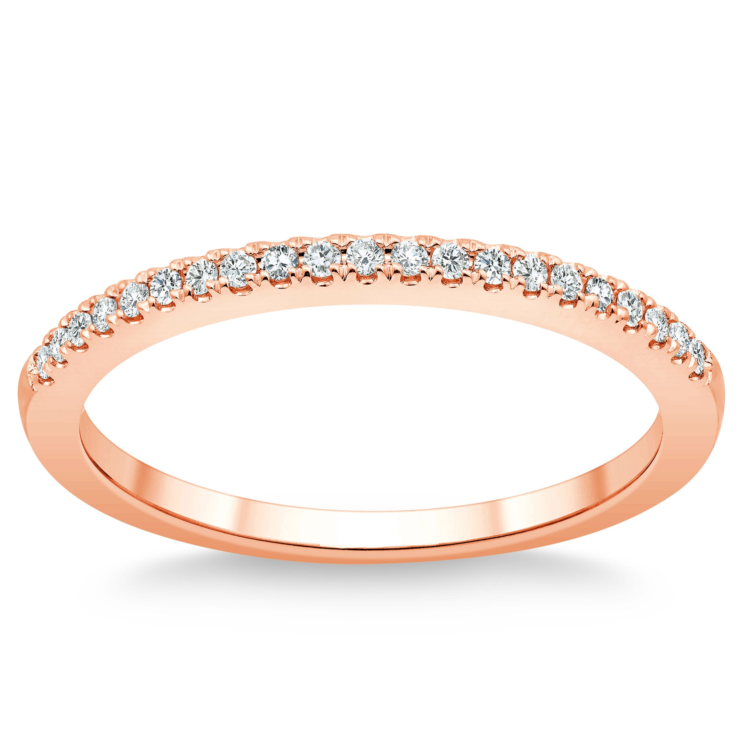 Round Brilliant 0.10 ctw VS2 Clarity, I Color Diamond 18kt Rose 