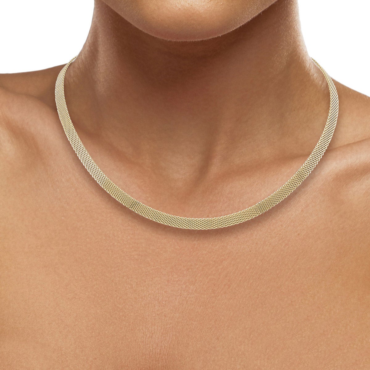 Long Gold Mesh Jewelry Mesh 10 Karat Gold Necklace 14kt Yellow