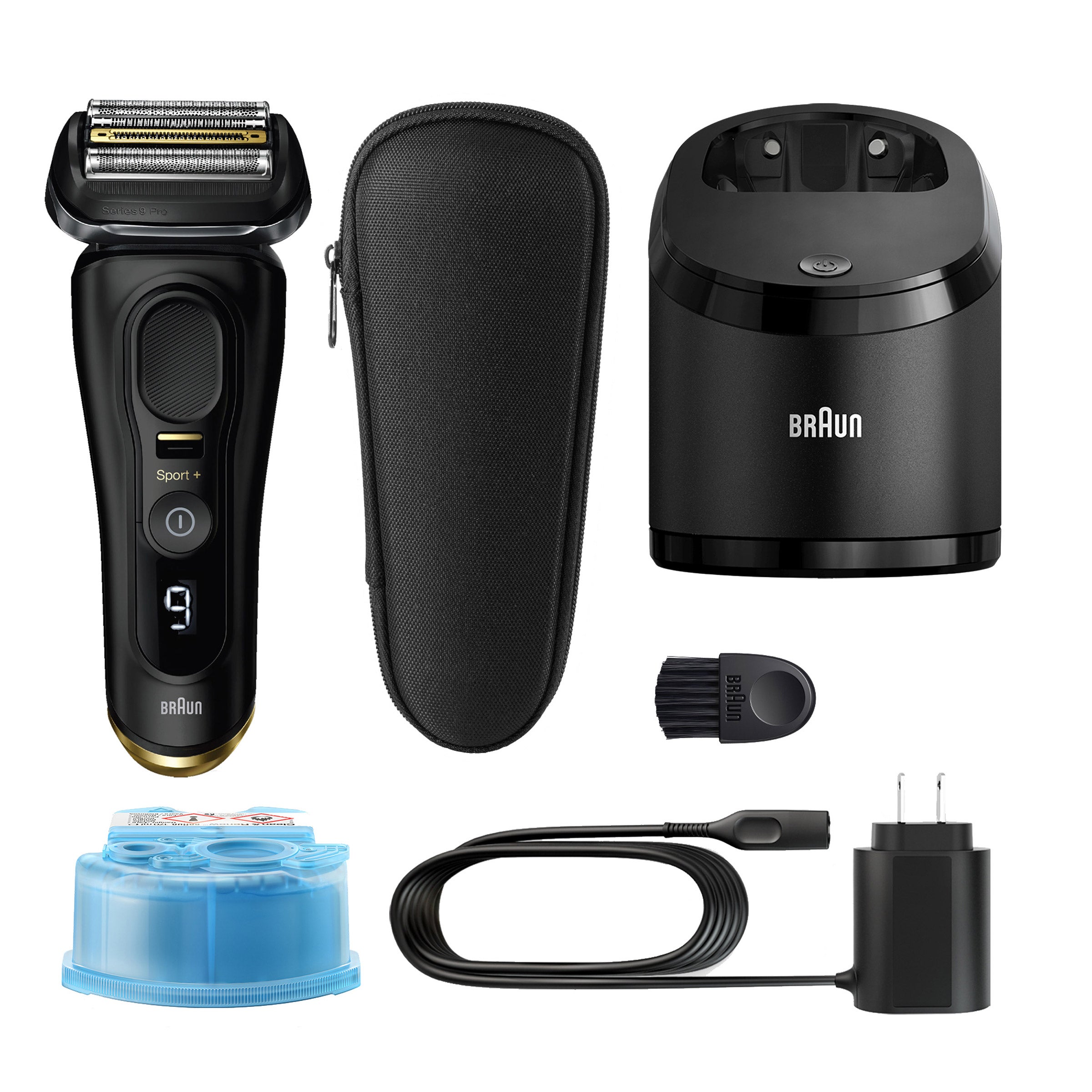 Braun Series 9 Sport + Electric Shaver with Clean and Charge Station