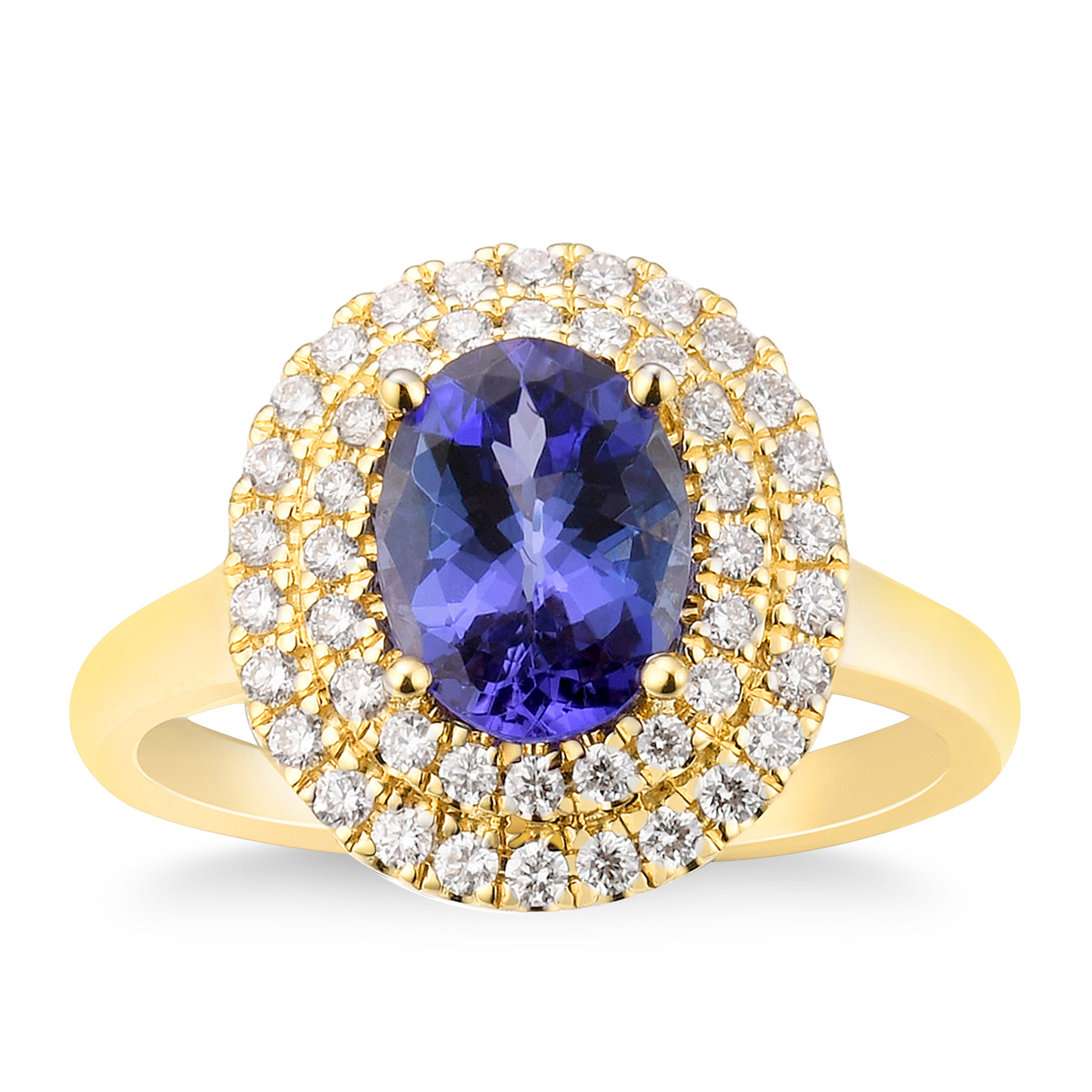 Tanzanite and Diamond 14kt Yellow Gold Ring | Costco